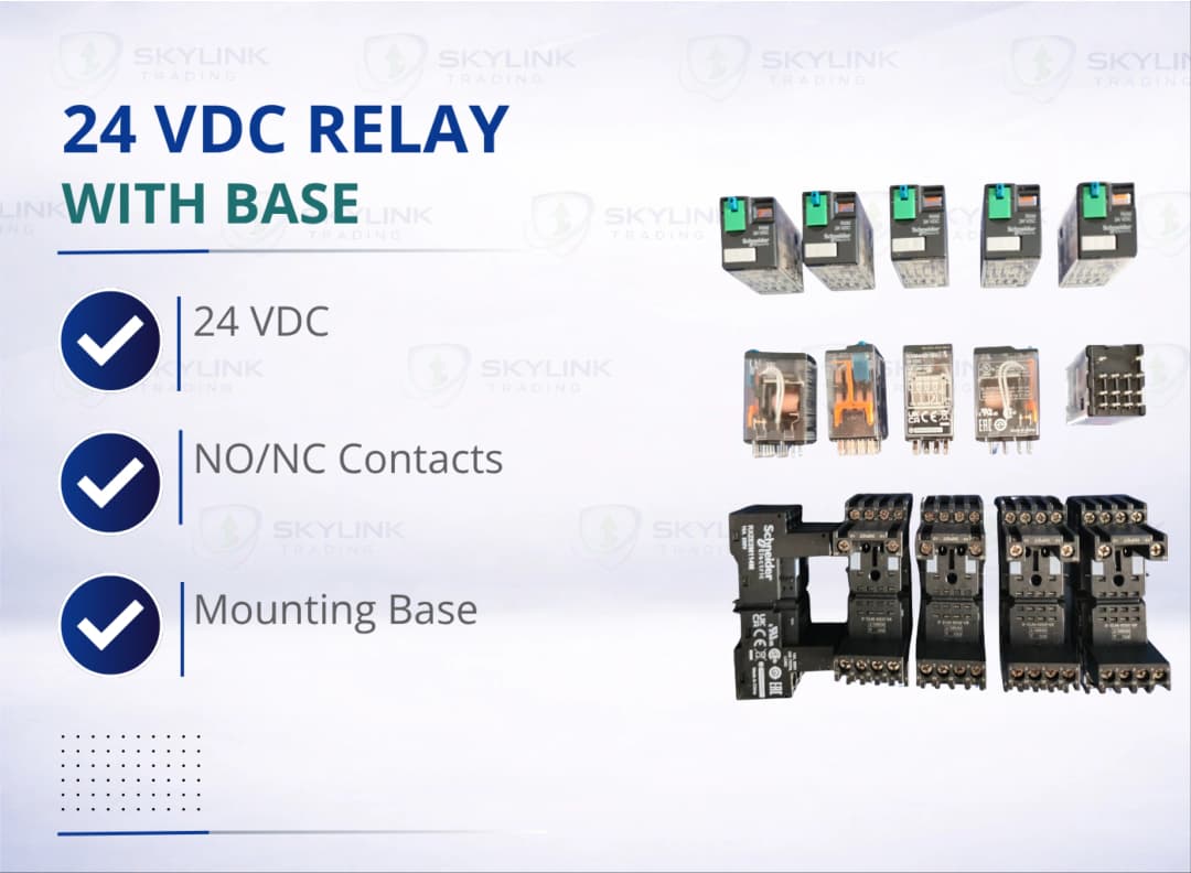 24 VDC RELAY WITH BASE