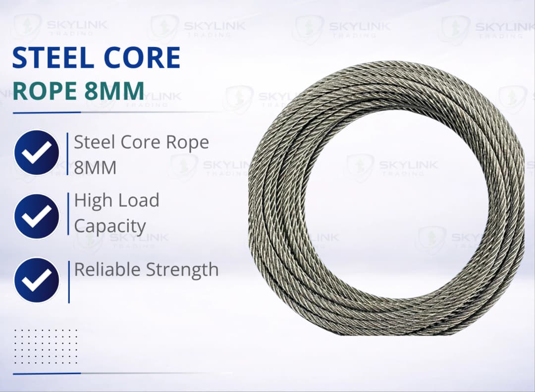 STEEL CORE ROPE 8MM